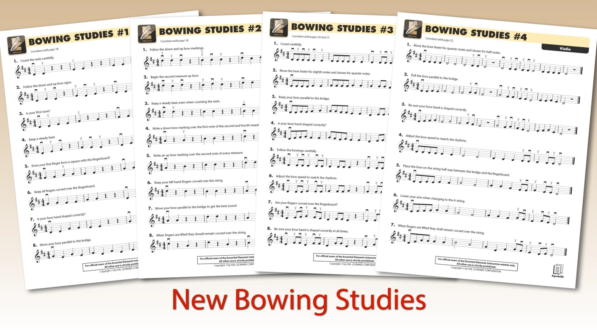 Bowing studies resource preview