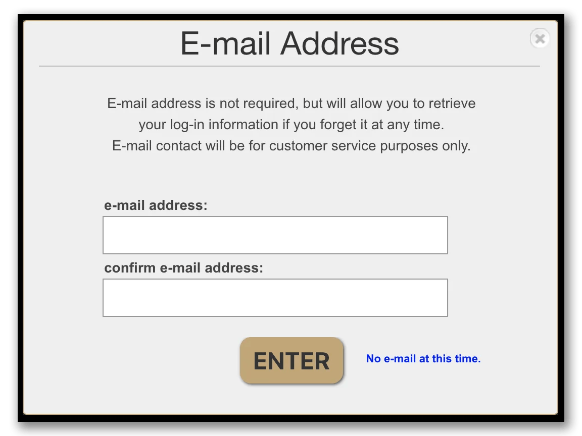 Email verification screen