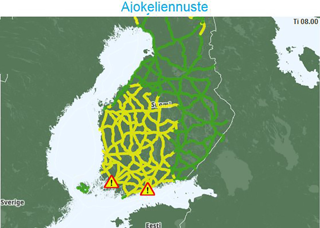 Ettevaatust: homme Soomes lumesadu ja suur libeduse oht
