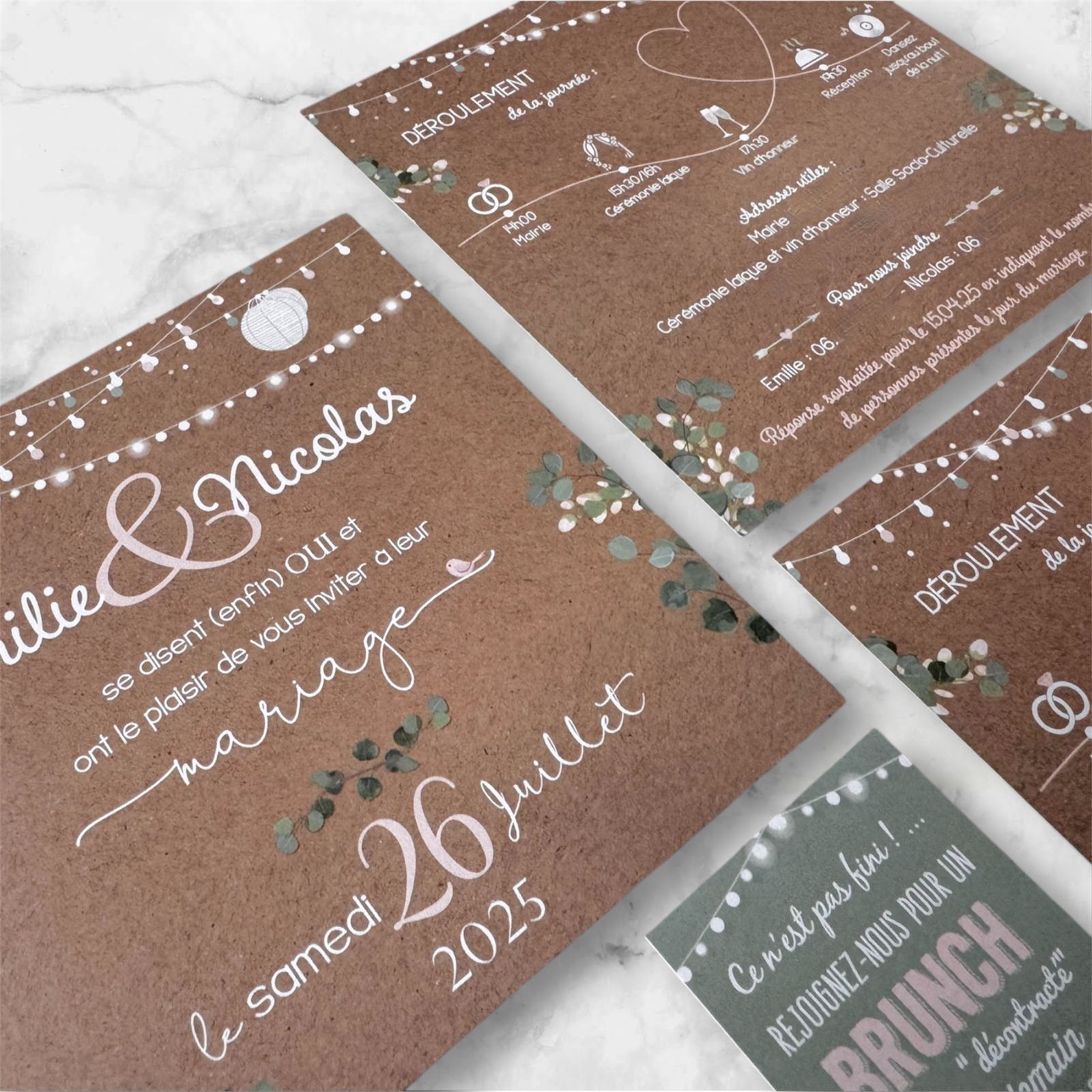 Faire-part & invitation de mariage – Végétal & Floral | EFDC by So’scrap