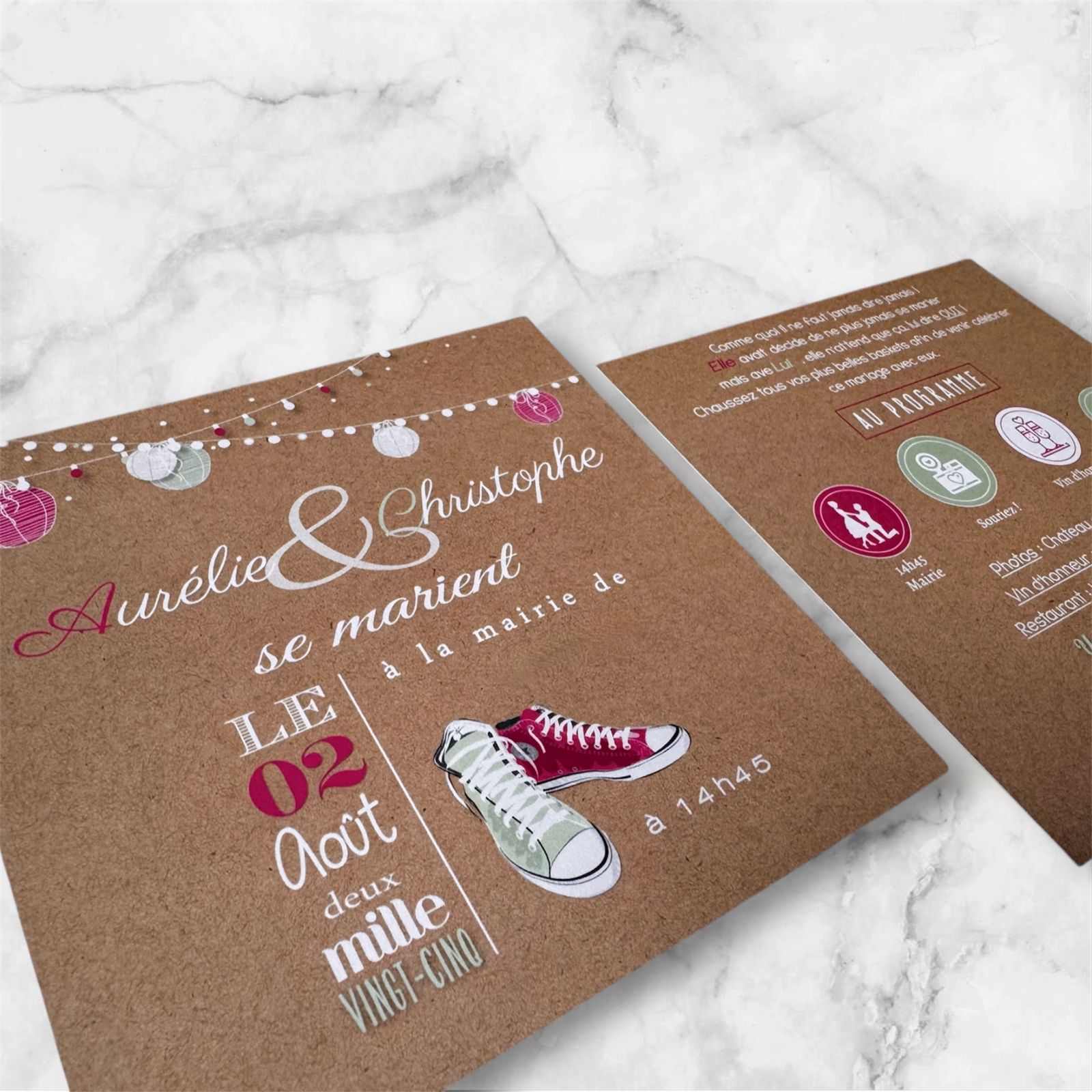 Faire-part & invitation de mariage – Converse | EFDC by So’scrap