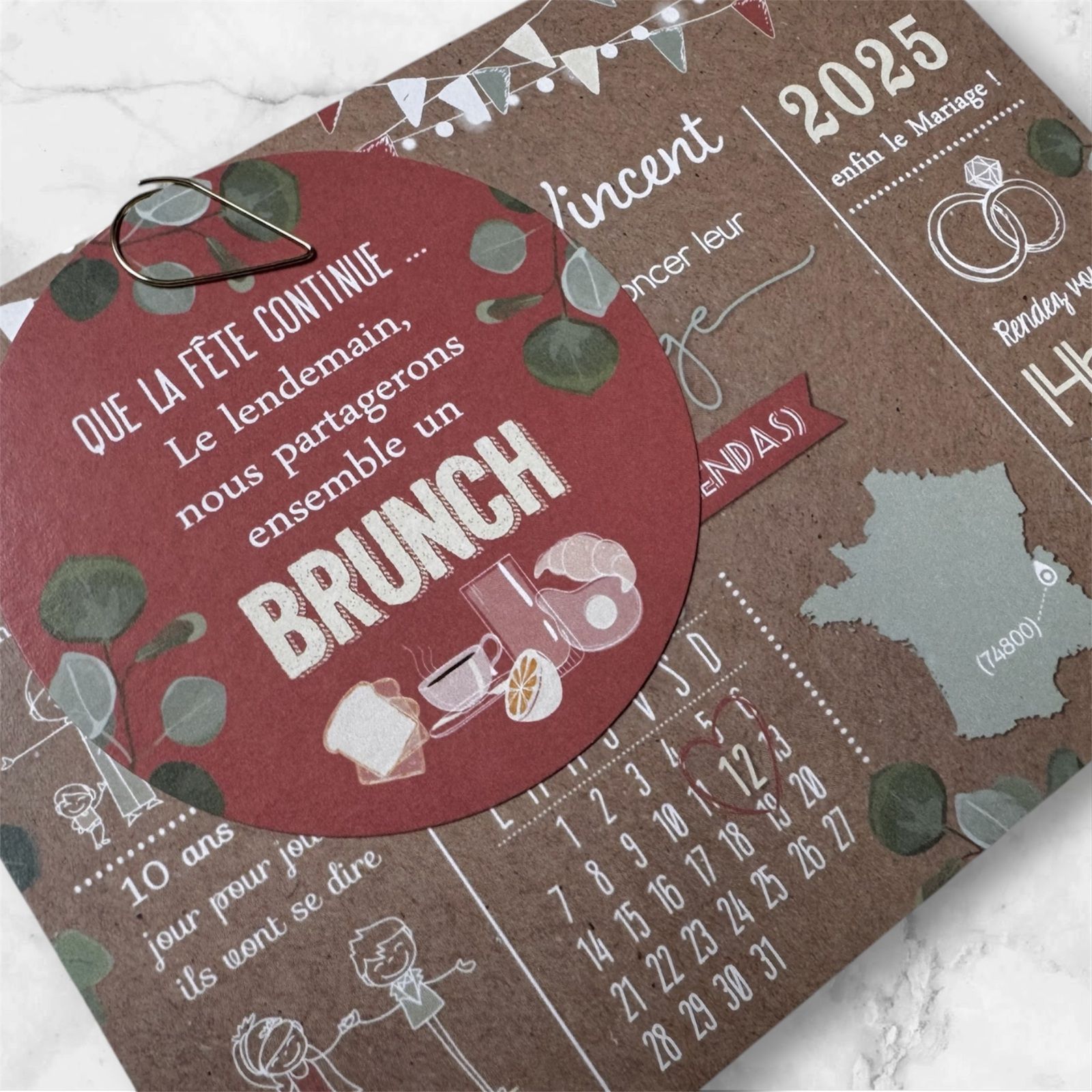 Faire-part & invitation de mariage – Guinguette Champêtre | EFDC by So’scrap