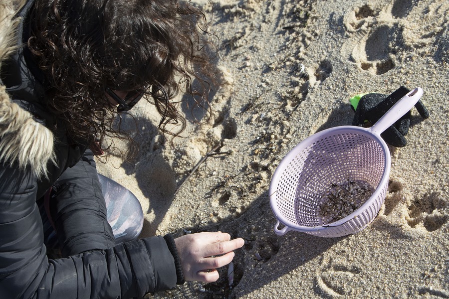 Recogida de microplásticos en las Rías Bajas.