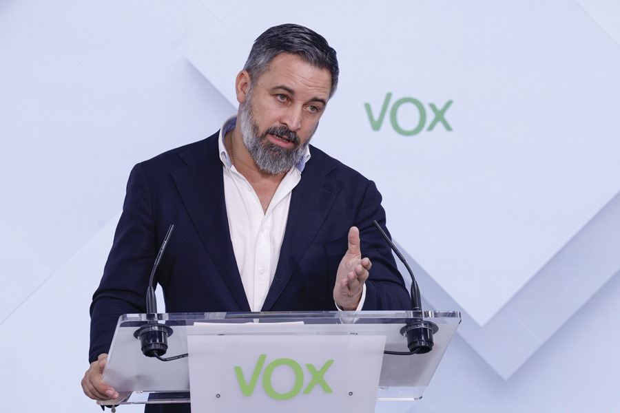 El líder de Vox, Santiago Abascal.
