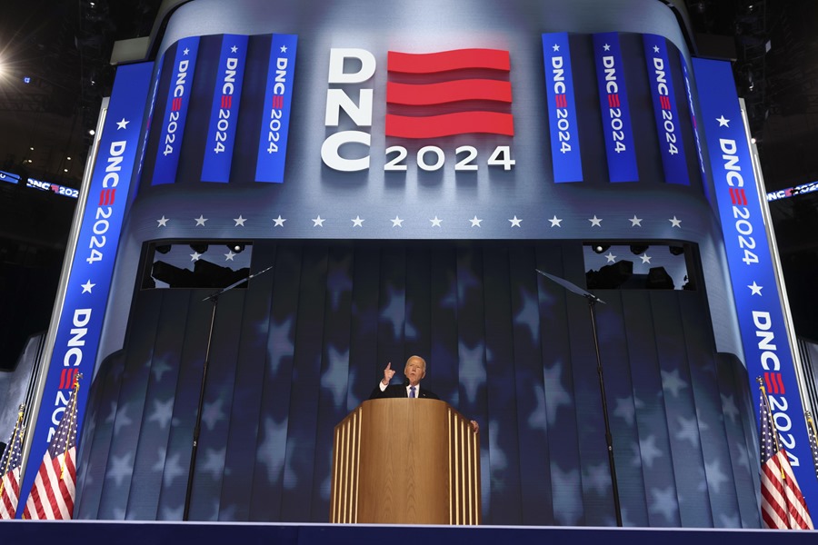 Joe Biden, durante la Convención Demócrata