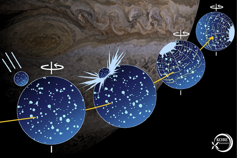 Hace unos 4.000 millones de años, un asteroide impactó contra la luna Ganímedes de Júpiter desplazando su eje