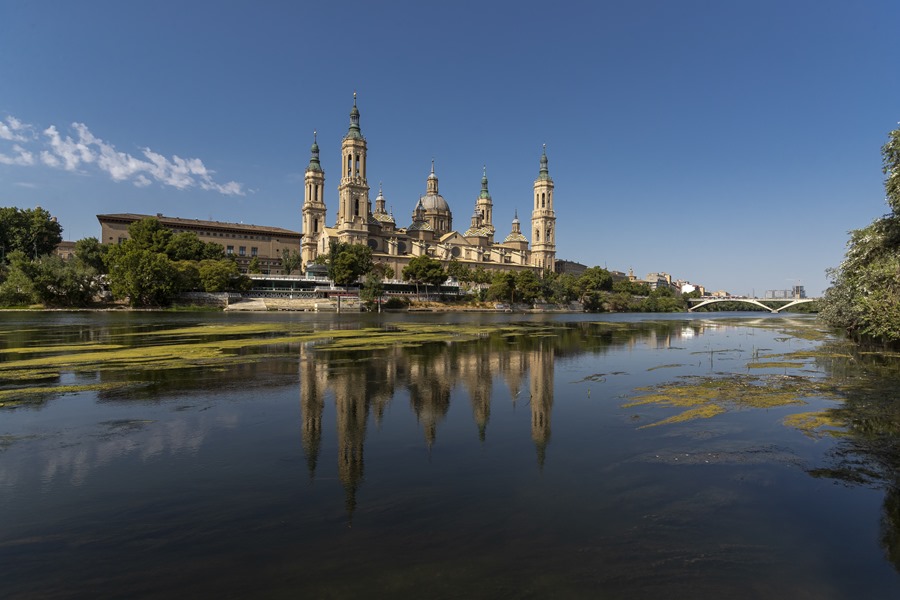 Imágenes de la cuenca del río Ebro a su paso por Zaragoza.