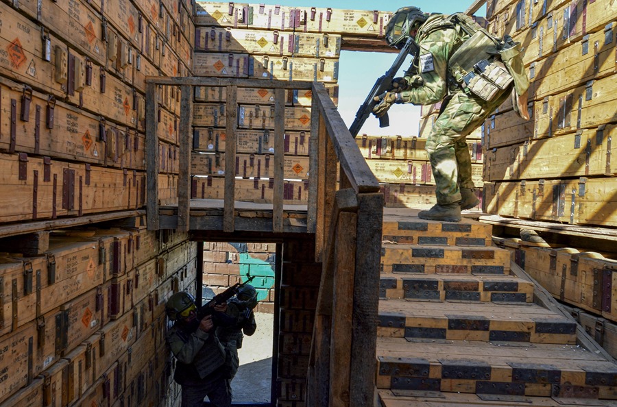 Entrenamiento de soldados rusos