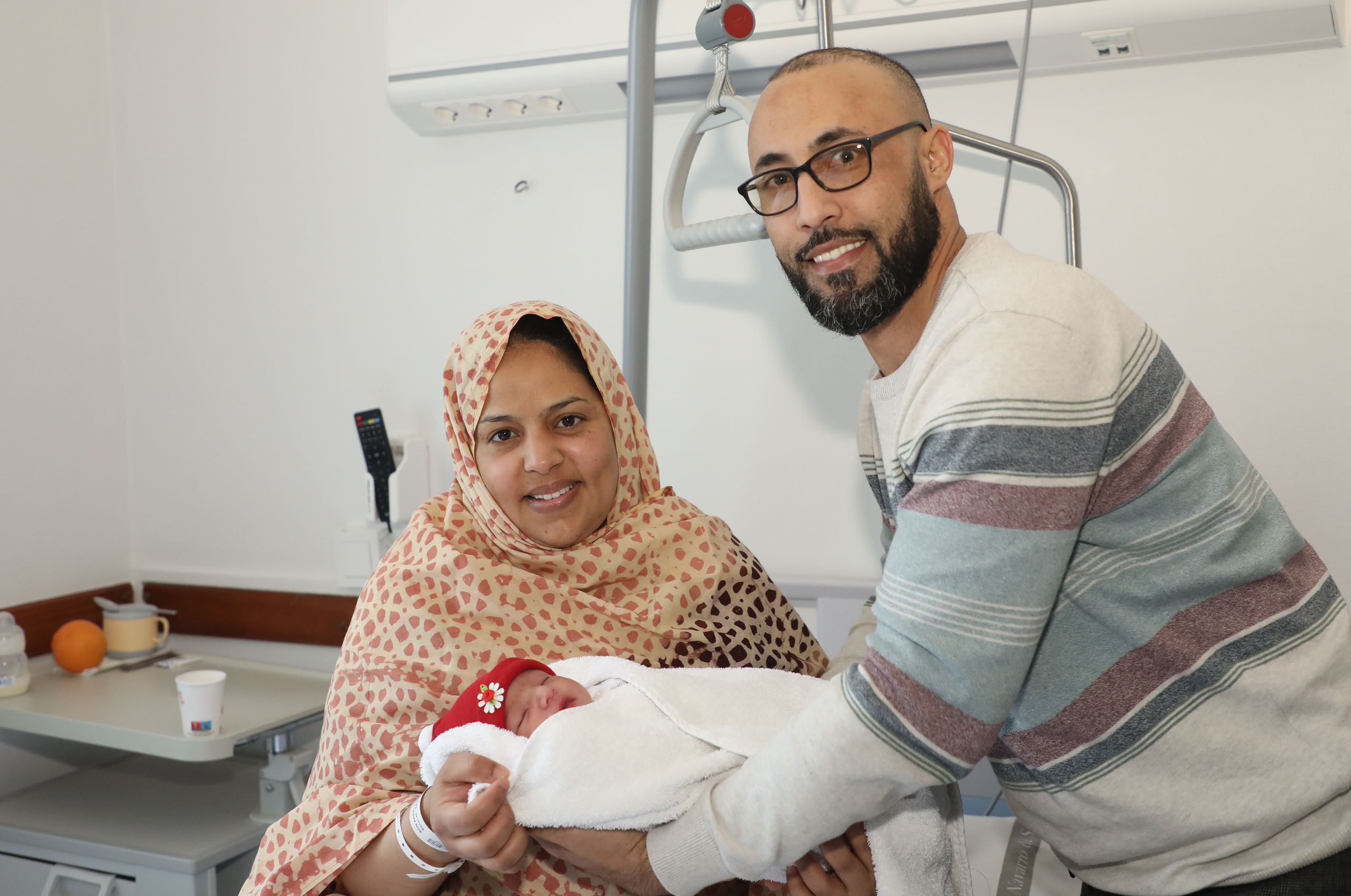 Imagen cedida del primer bebé nacido en Navarra en 2025