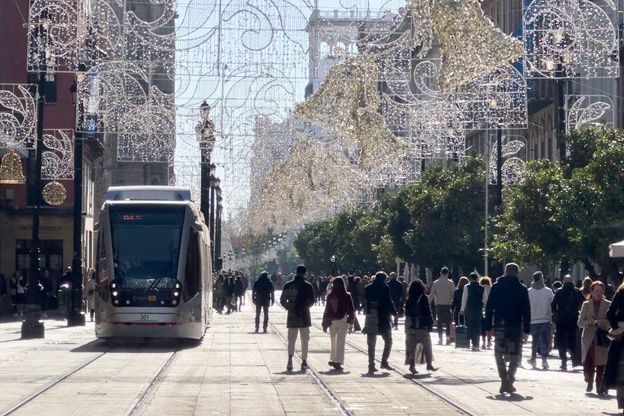 Turistas en Sevilla estas navidades.