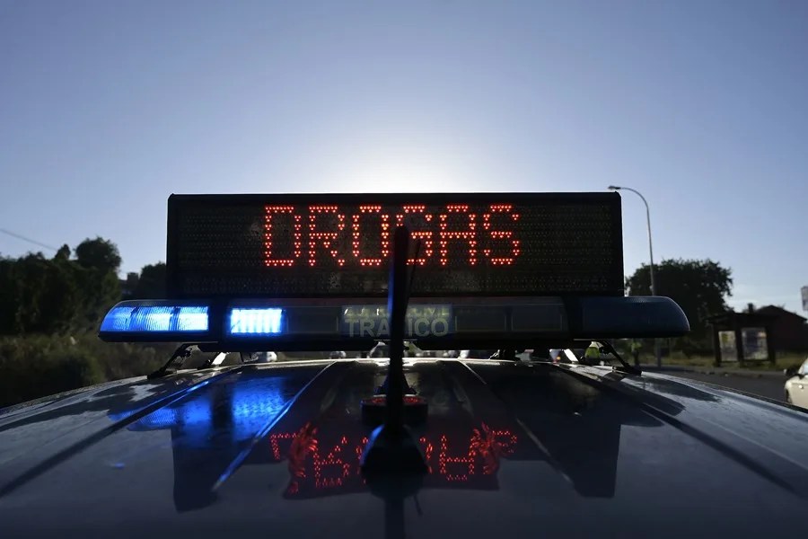 Control de alcoholemia en una carretera