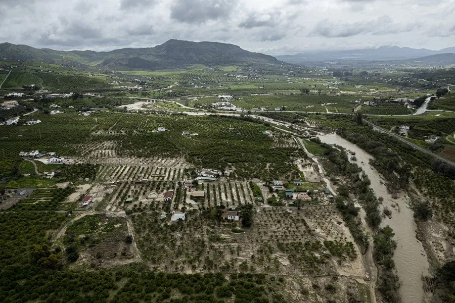 Vista aérea del Valle del Guadalhorce