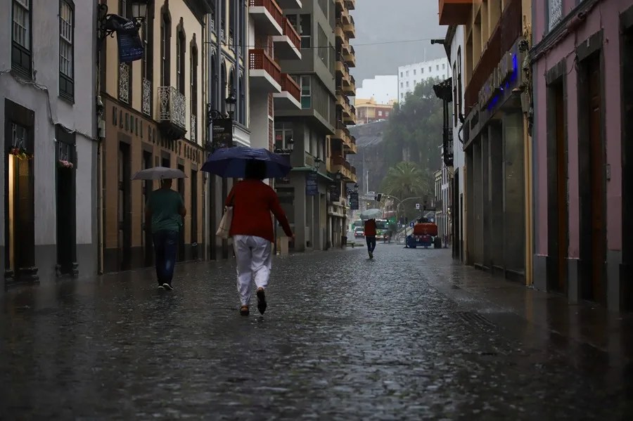 Lluvia en La Palma.