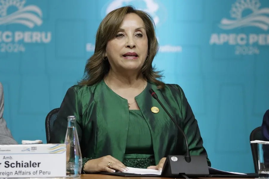 La presidenta de Perú, Dina Boluarte, en una fotografía de archivo. EFE/ Carlos Ortega