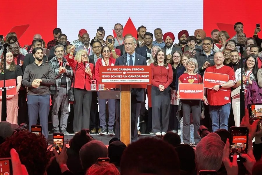 El primer ministro saliente de Canadá, ganador de las elecciones legislativas, Mark Carney,