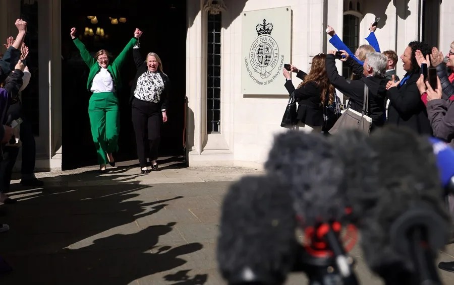 Celebración del fallo del Supremo británico.