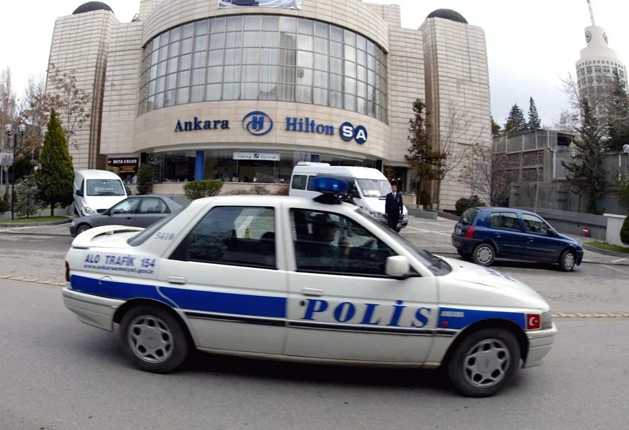 Agentes de policía en Ankara, Turquía.