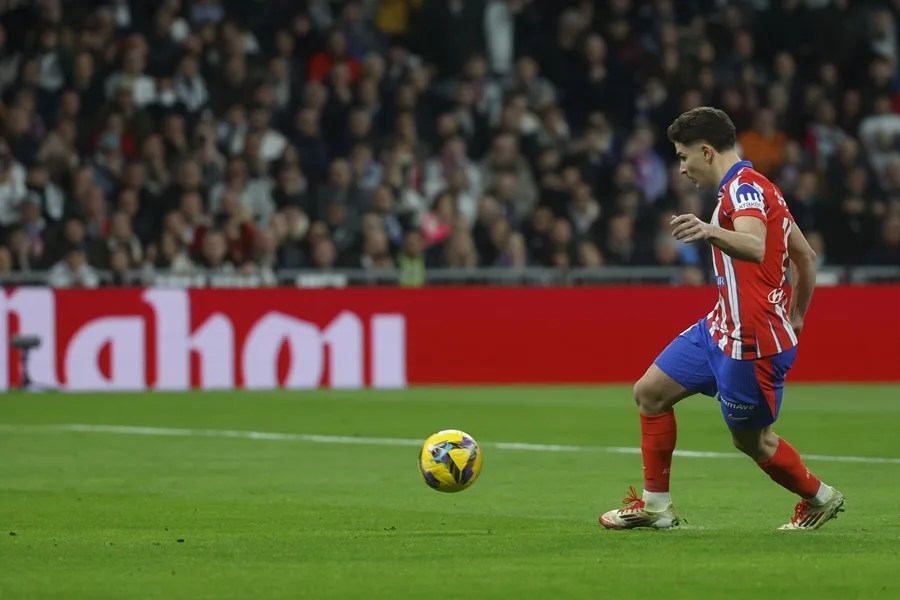 El delantero argentino del Atlético de Madrid, Julián Álvarez