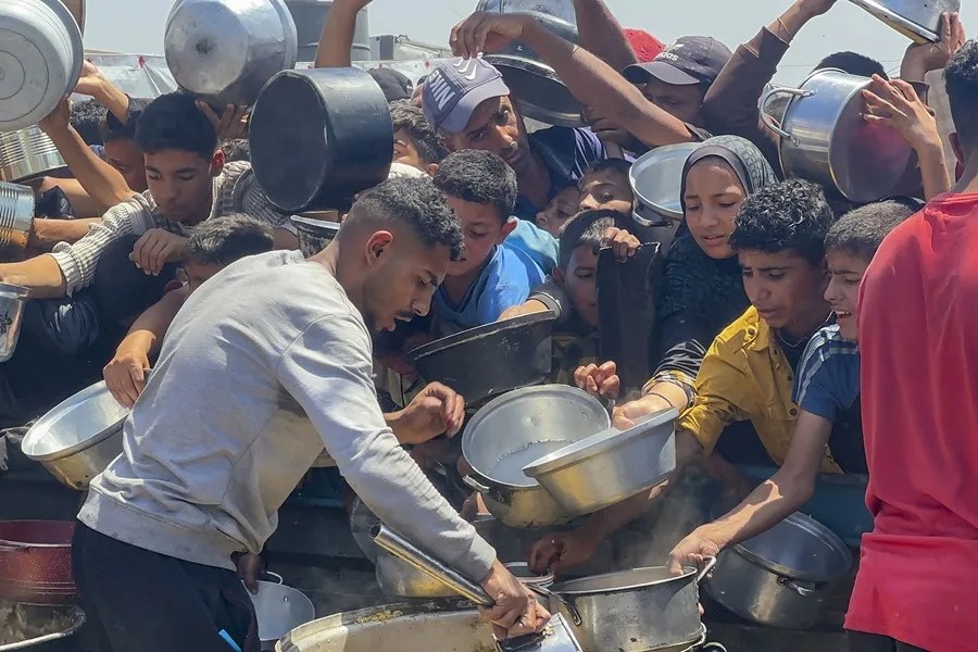 Un comedor benéfico en el enclave palestino.