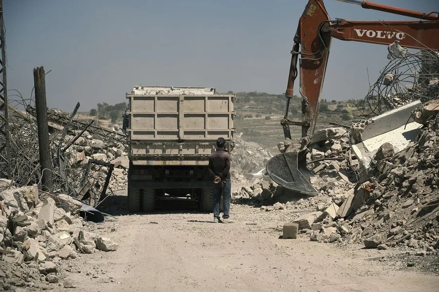 Vista de la destrucción en la localidad fronteriza de Yaroun, aún devastada tras la ofensiva israelí.