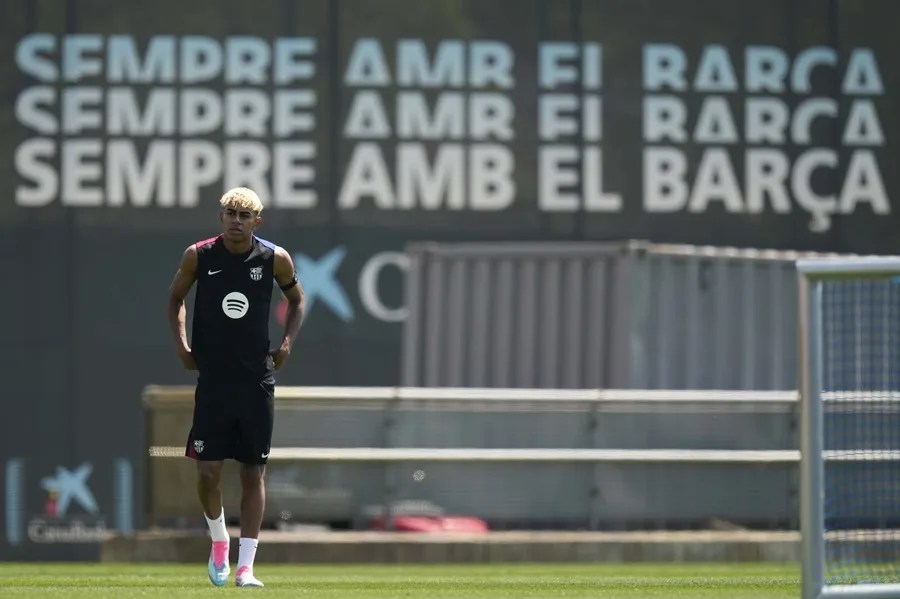El delantero del FC Barcelona Lamine Yamal.