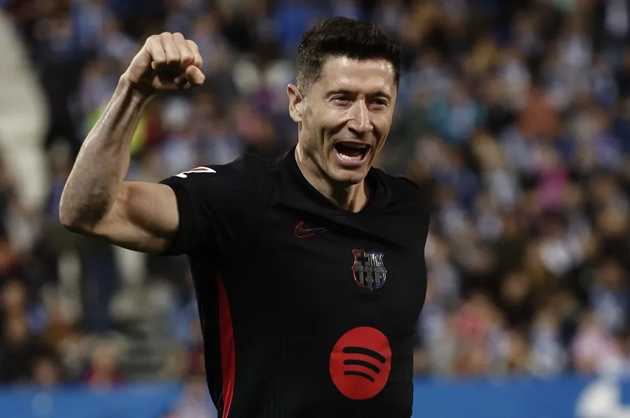 El delantero polaco del Barcelona Robert Lewandowski