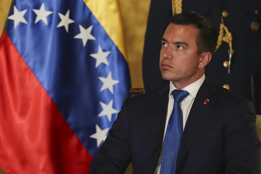 Fotografía de archivo del presidente de Ecuador, Daniel Noboa, ganador de la reelección en la segunda vuelta de las elecciones del 13 de abril de 2025. EFE/José Jácome