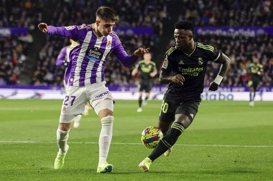 Vinicius Junior, del Real Madrid, durante el partido en Valladolid el 30 de diciembre de 2022.