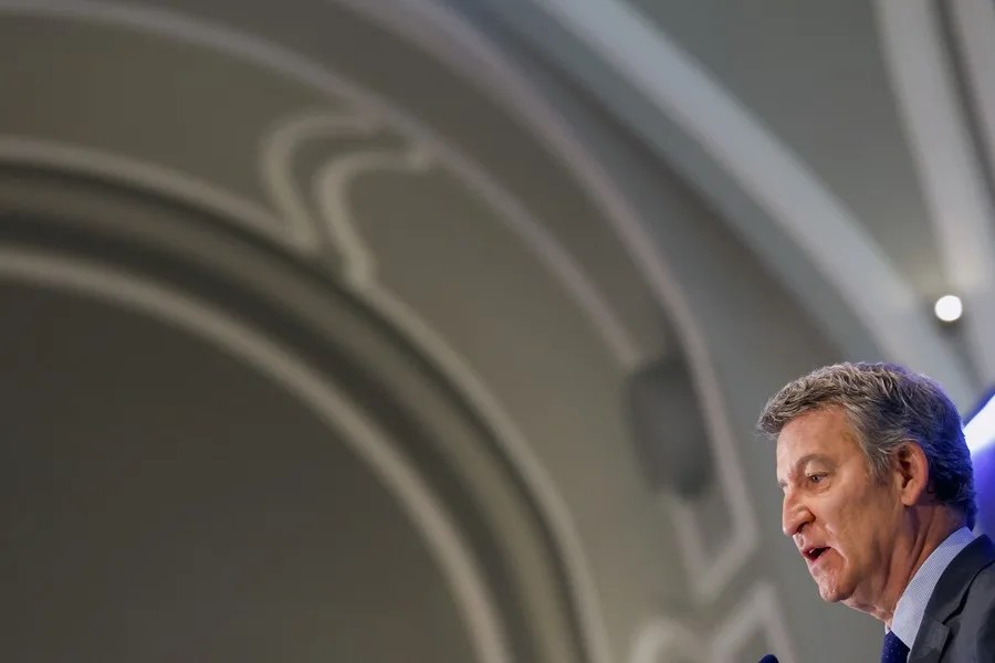 El presidente del PP, Alberto Núñez Feijóo