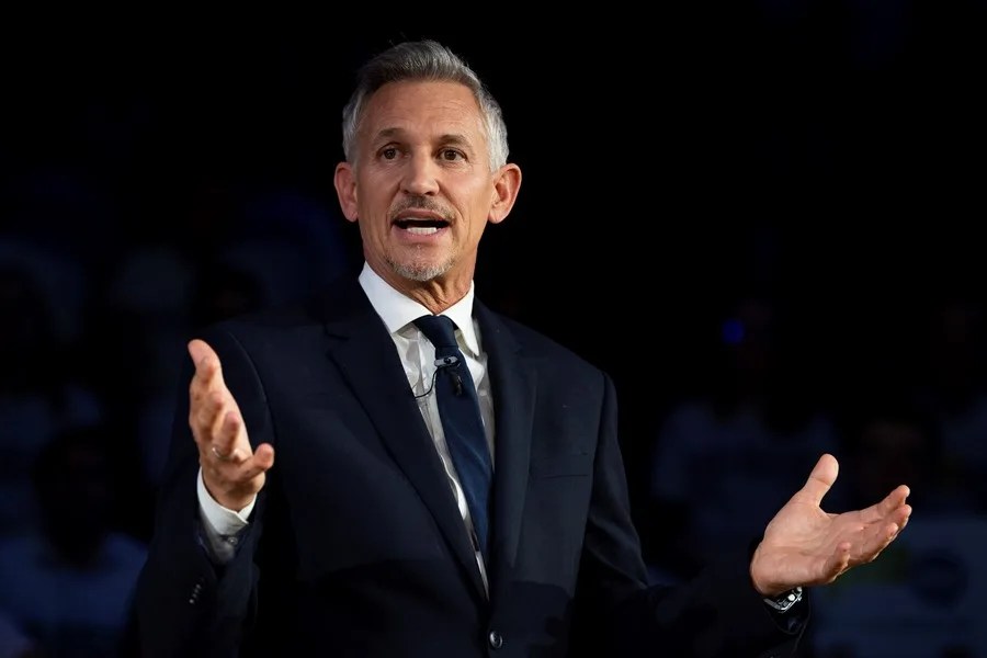 El presentador de televisión y exfutbolista Gary Lineker.