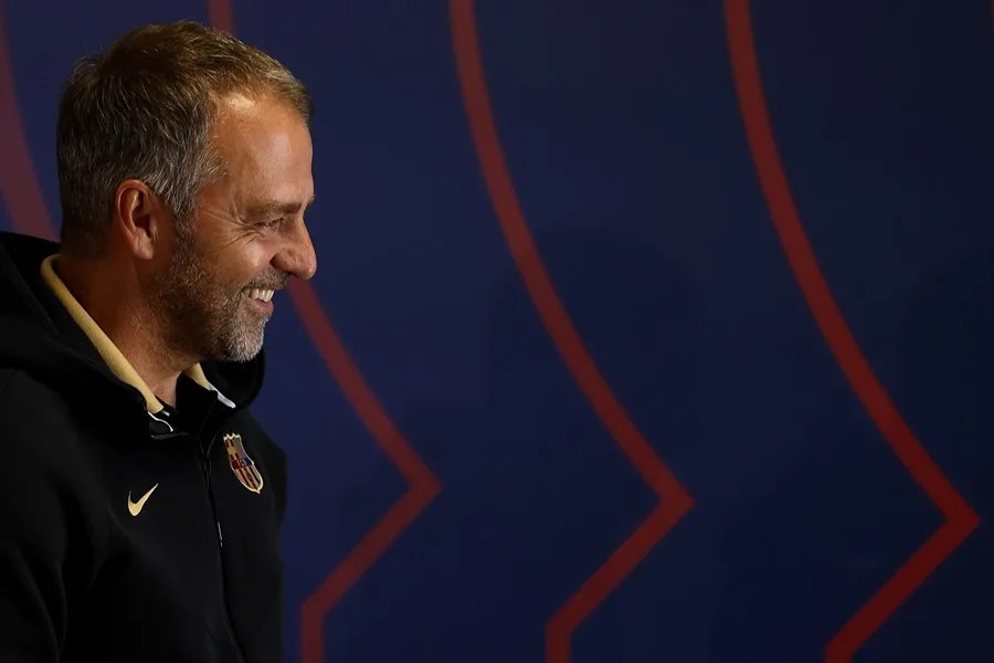 El entrenador del FC Barcelona, Hansi Flick.