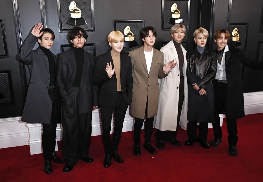 El grupo de K-pop BTS. 