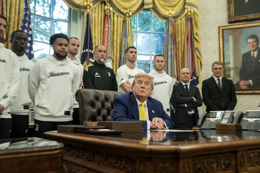 Reunión del equipo del Juventus con Donald Trum en la Casa Blanca