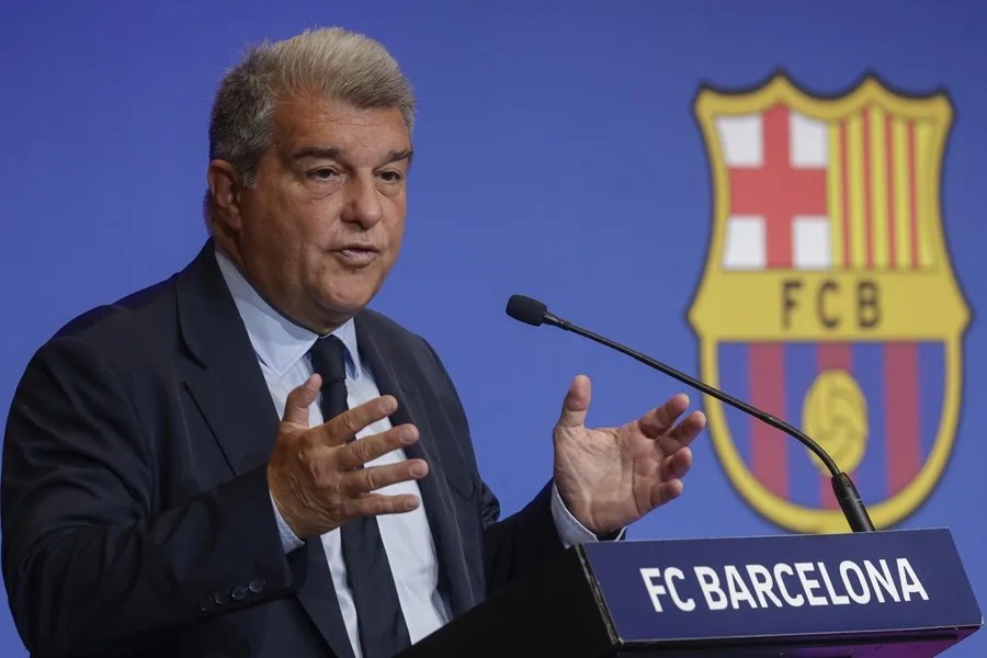 El presidente del Barcelona, Joan Laporta