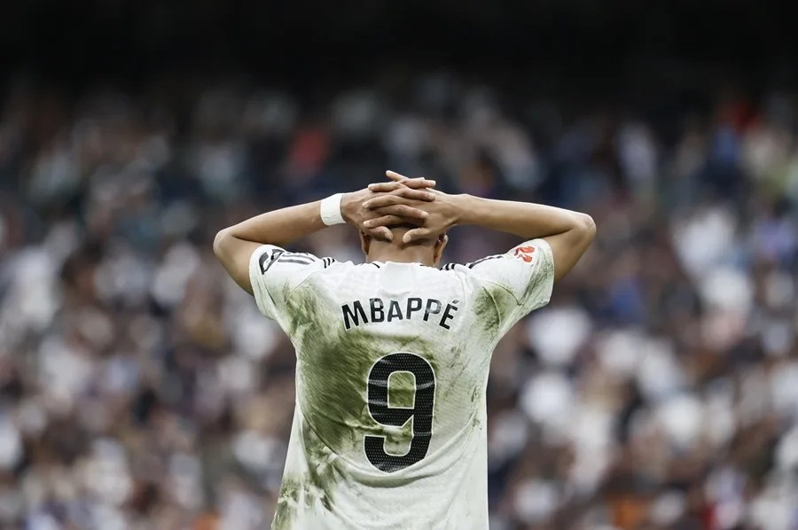 El delantero del Real Madrid Kylian Mbappé