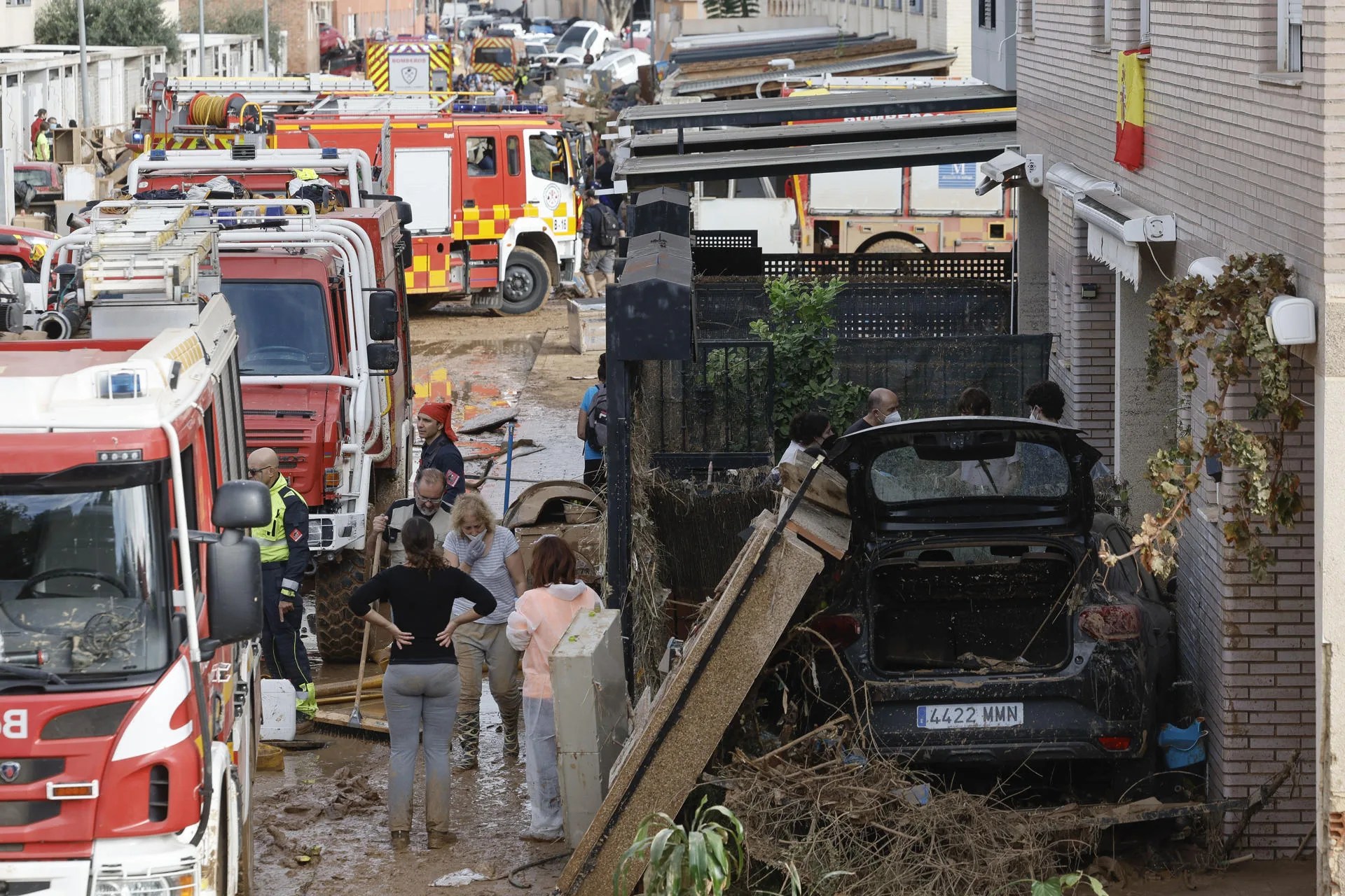 Destrozos en la localidad de Alfafar, en Valencia, causados por la dana, en una imagen de archivo. EFE/ Kai Försterling
