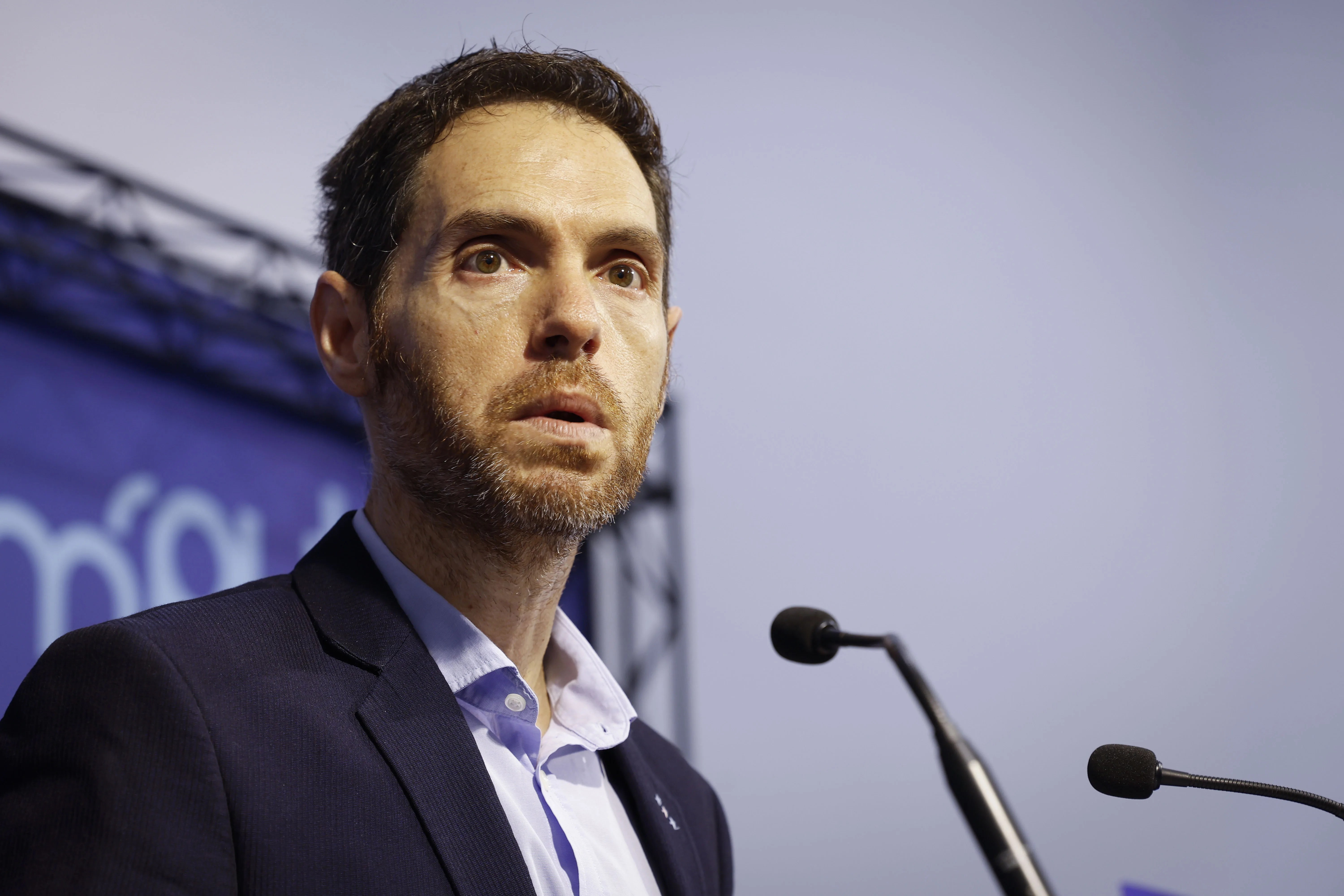 El diputado navarro del PP Sergio Sayas, en una rueda de prensa sobre el Caso Koldo