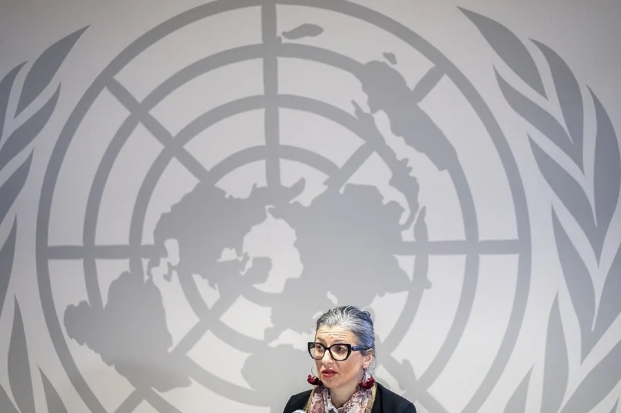 La relatora de la ONU para Palestina, Francesca Albanese