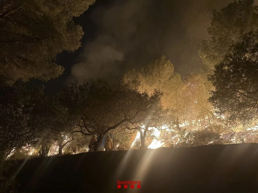 El voraz incendio que se declaró el pasado lunes en Paüls continúa activo.