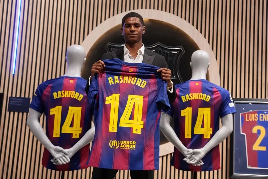 El delantero internacional inglés Marcus Rashford.