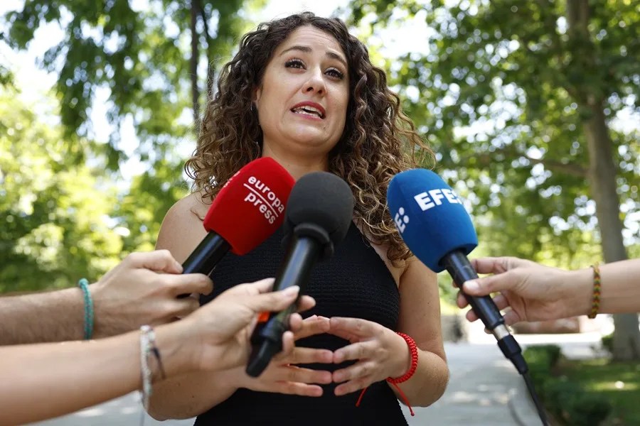 La secretaría de Política Económica, Transformación Digital, Emprendimiento e Impacto Social y portavoz adjunta de la CEF, Enma López, hoy en Madrid.