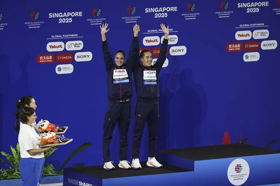 natación sincronizada Dennis González Mireia Hernández