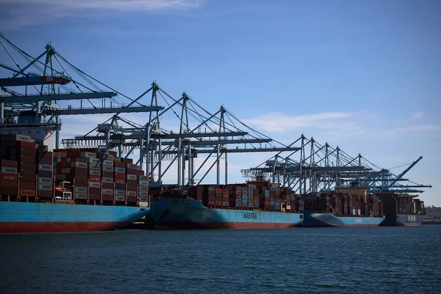 Contenedores en el puerto de Los Ángeles.