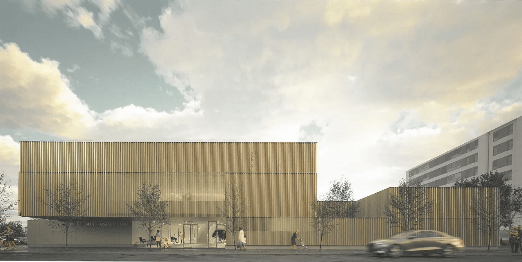 Recreación del nuevo Centro de Salud de Erripagaña