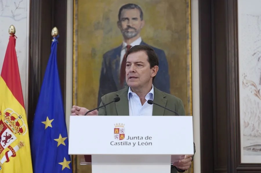 El presidente de la Junta de Castilla y León, Alfonso Fernández Mañueco