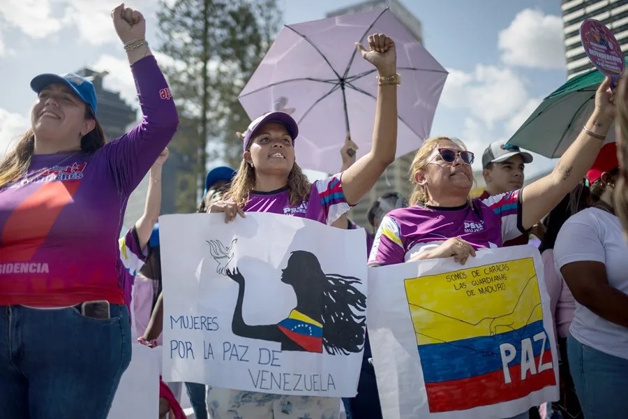 Las mujeres chavistas dicen estar preparadas "para todo" frente a las "agresiones" de Estados Unidos