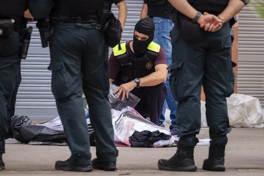 Imagen de archivo de otra operación de los Mossos d'Esquadra y la Guardia Civil.