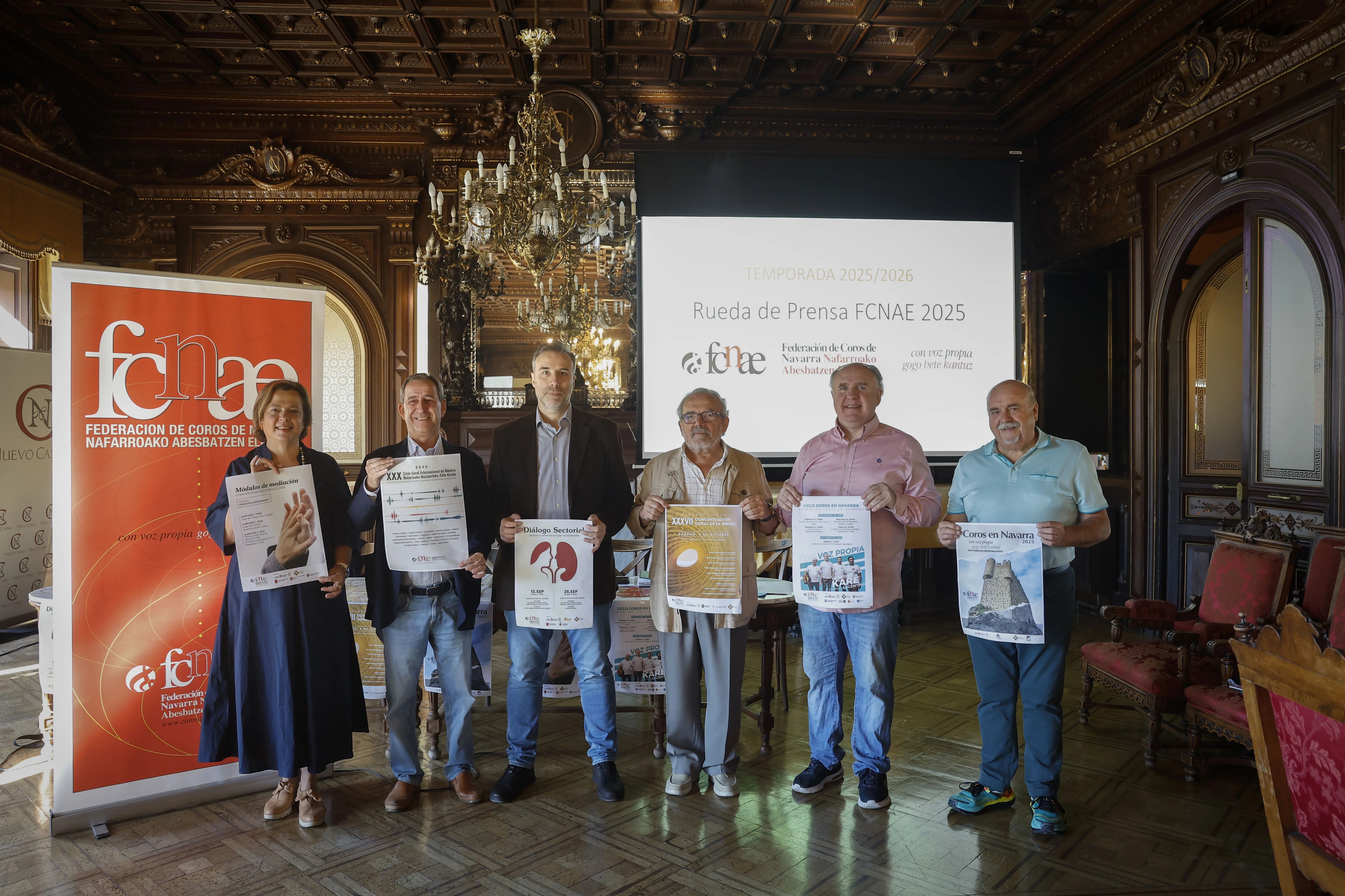 Imagen de la presentación de la nueva temporada de actividades de la Federación de Coros de Navarra