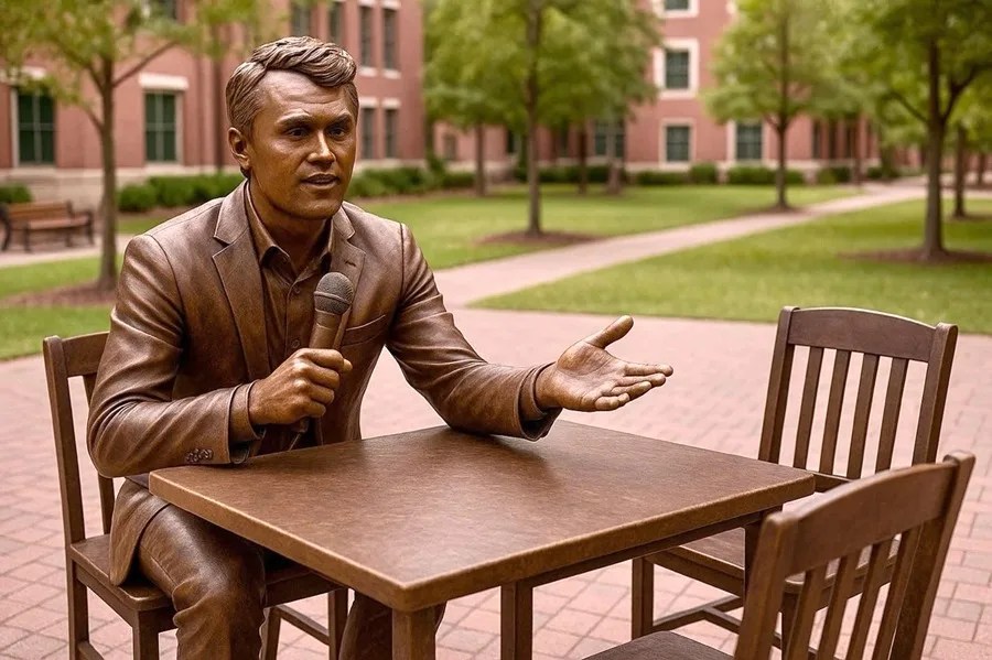 Charlie Kirk estatua