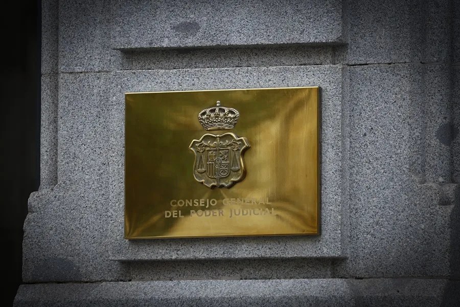 Imagen de la placa de la fachada de la sede del Consejo General del Poder Judicial (CGPJ)